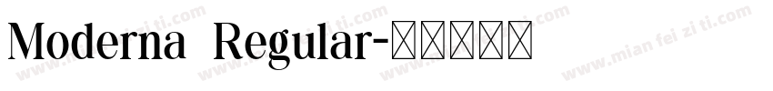 Moderna Regular字体转换